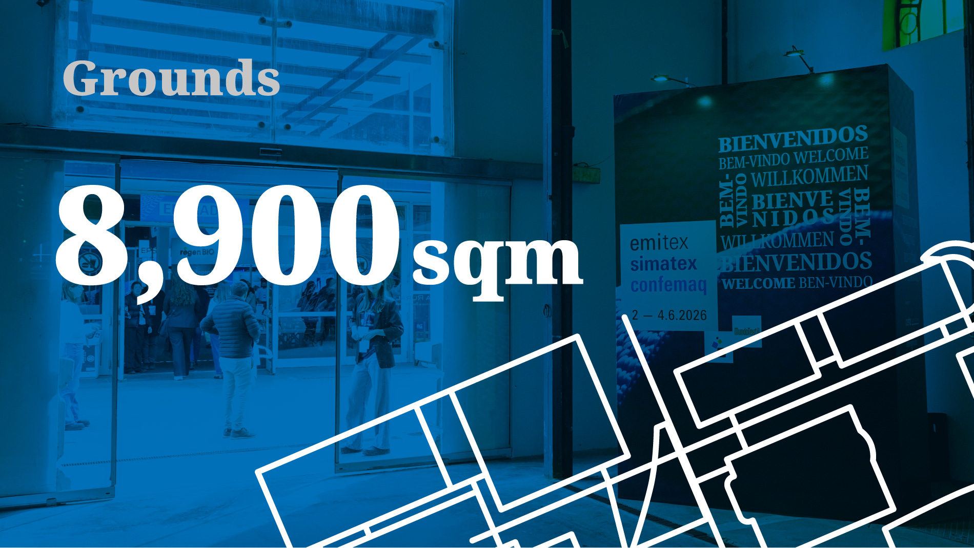 Emitex, Simatex, Confemaq: surface 8,900 sqm