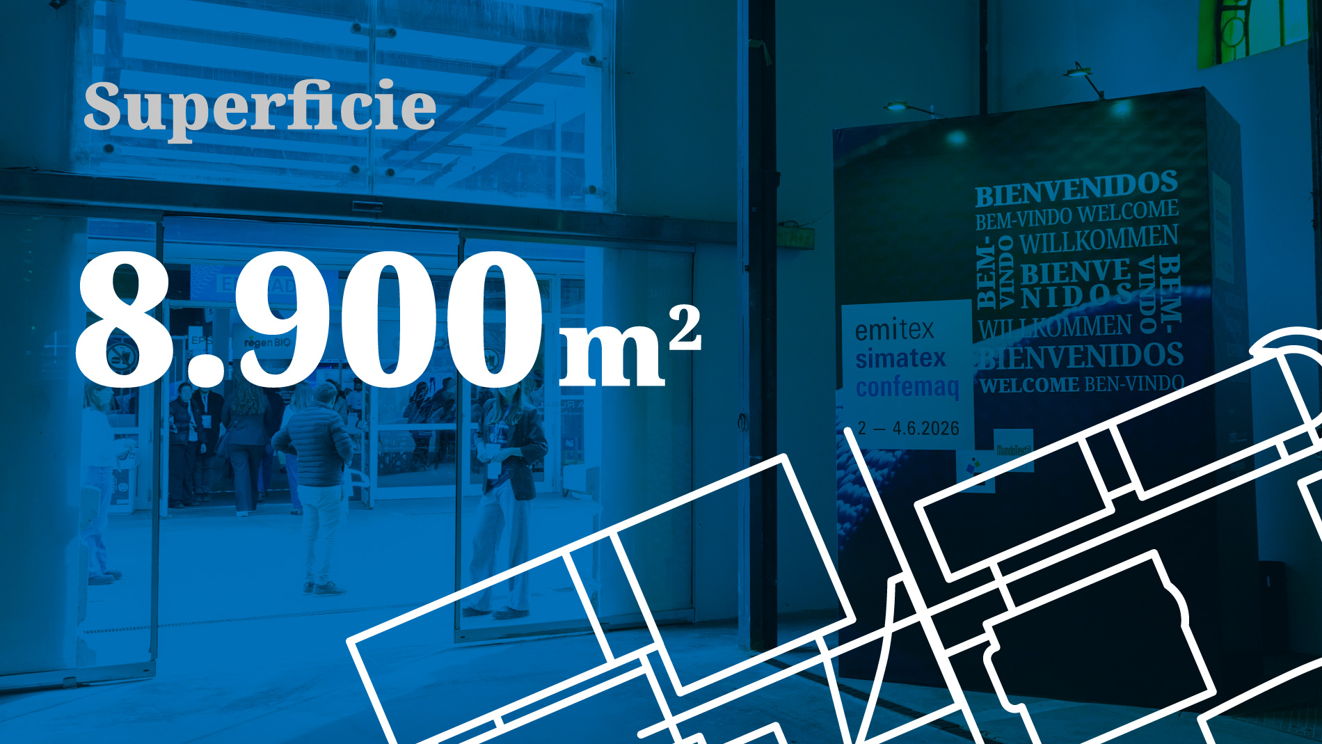 Emitex, Simatex, Confemaq: 8.900 m2 de superficie
