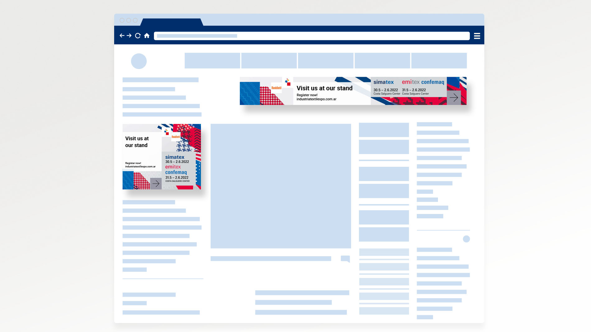 Emitex - Simatex - Confemaq: Banners