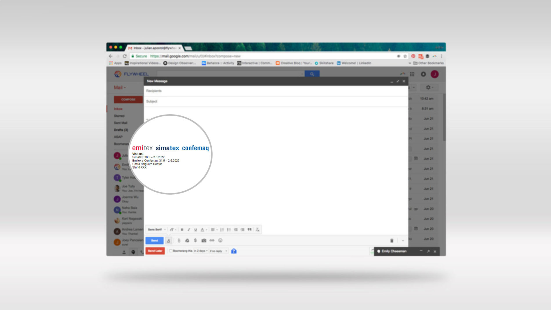 Emitex - Simatex - Confemaq: email signature