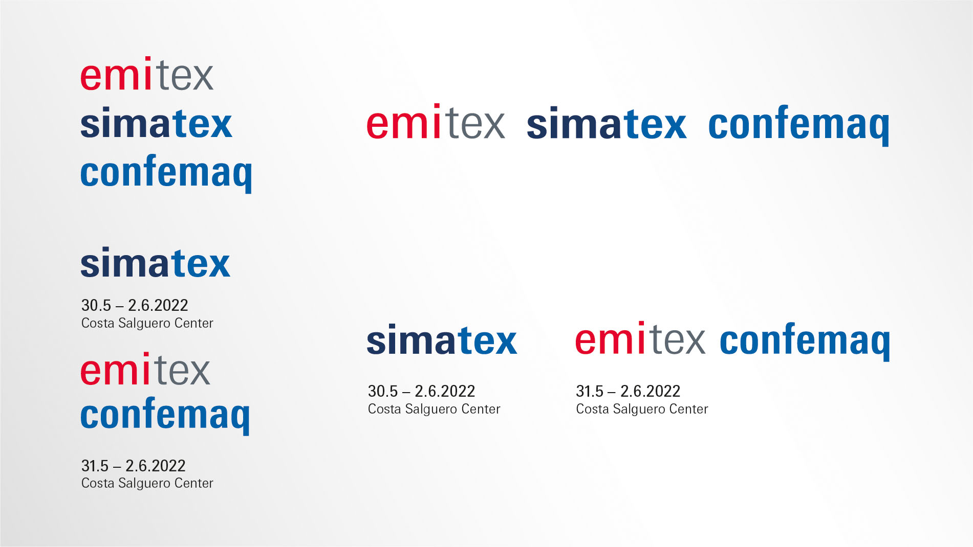 Emitex - Simatex - Confemaq: Logos
