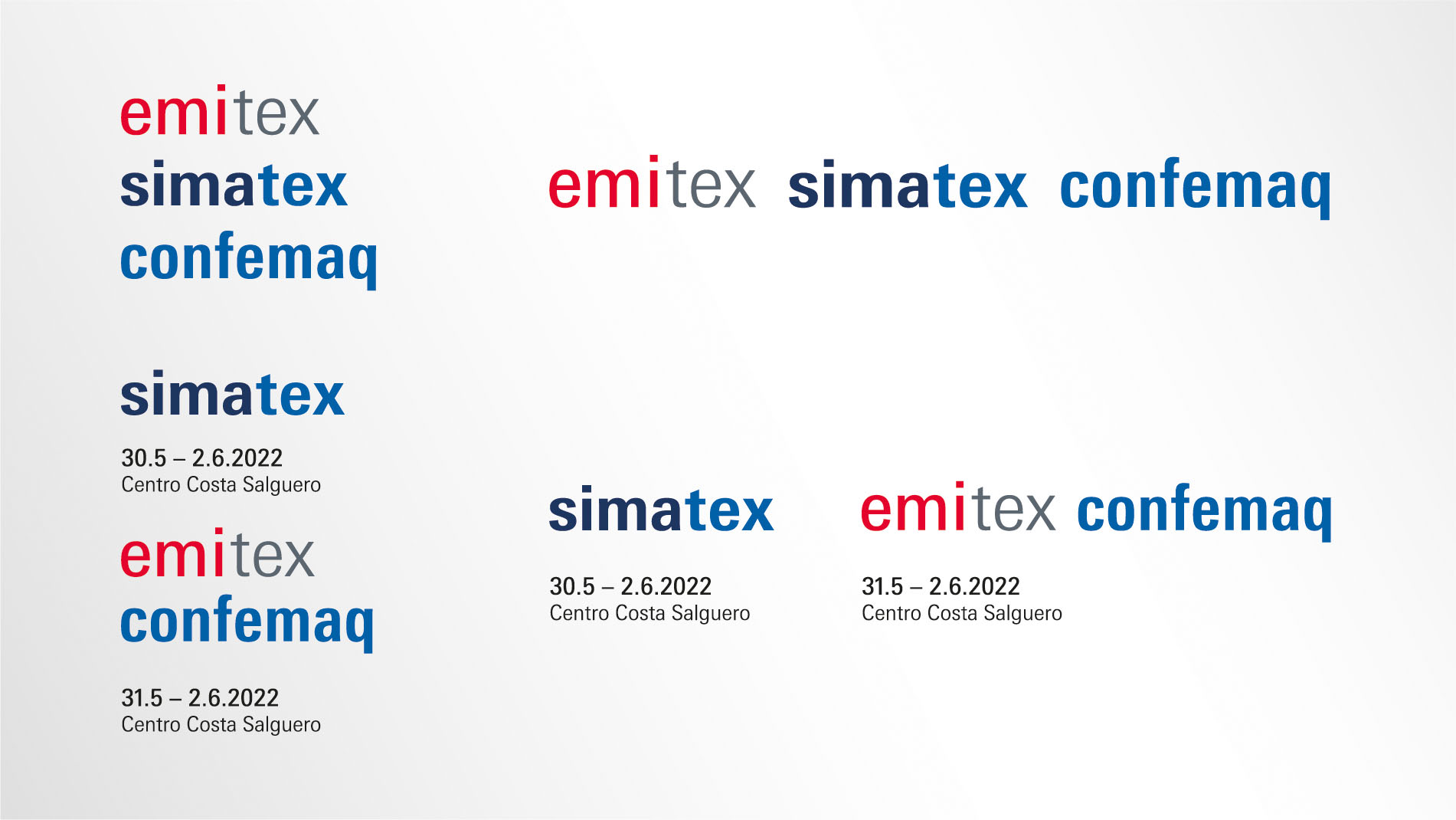 Emitex - Simatex - Confemaq: Logos